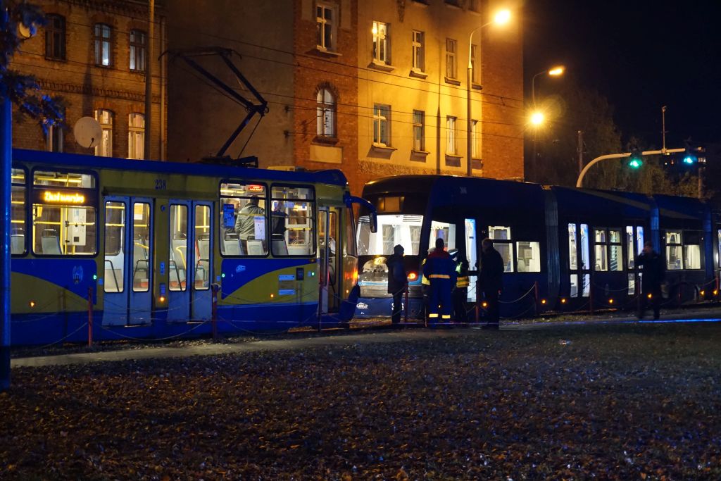 zderzenei trzech tramwaj&oacute;w Toruń