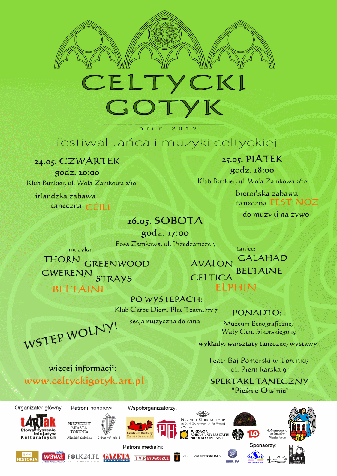 Plakat Celtycki Gotyk Toruń 2012